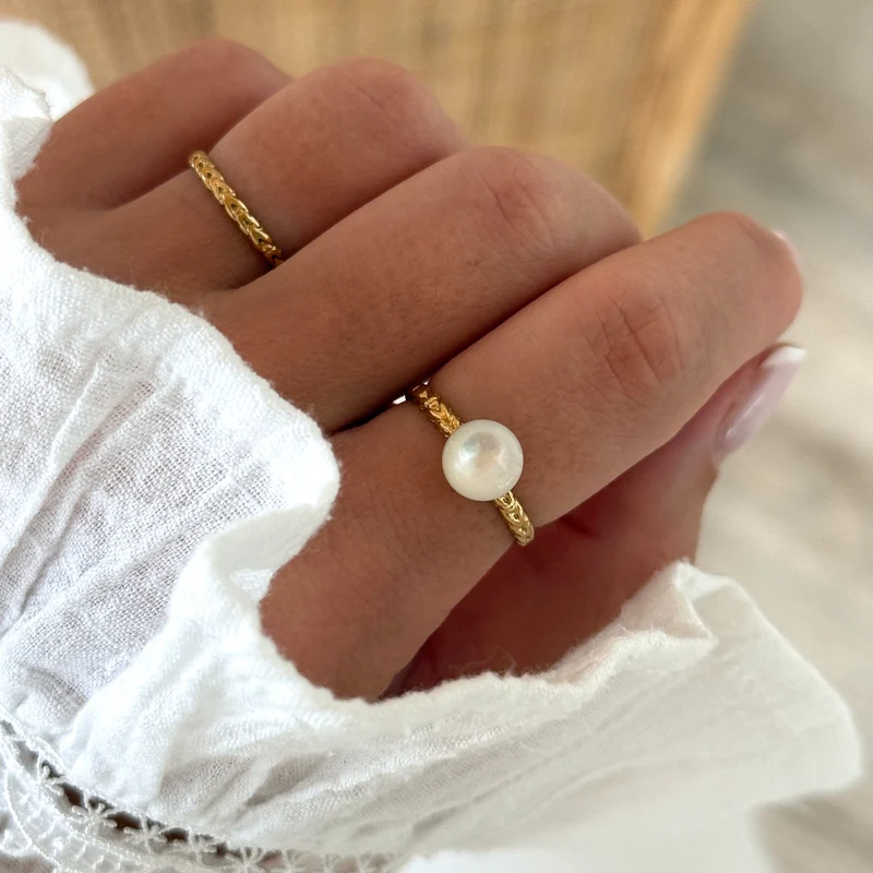 Bague "Aline" acier