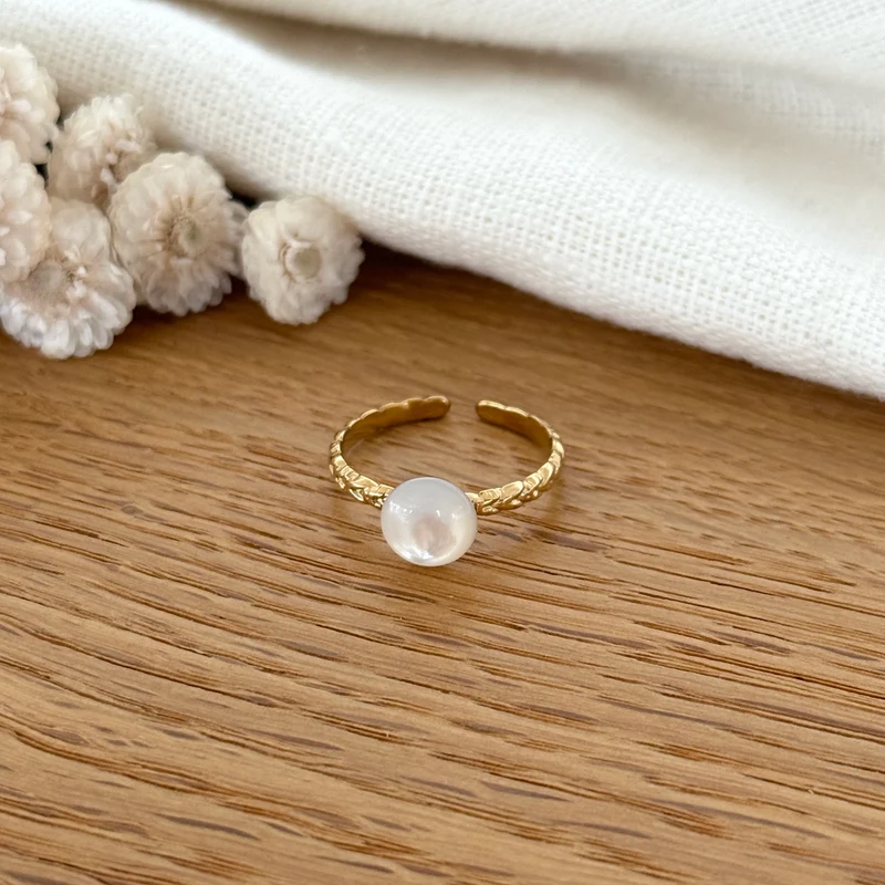 Bague "Aline" acier