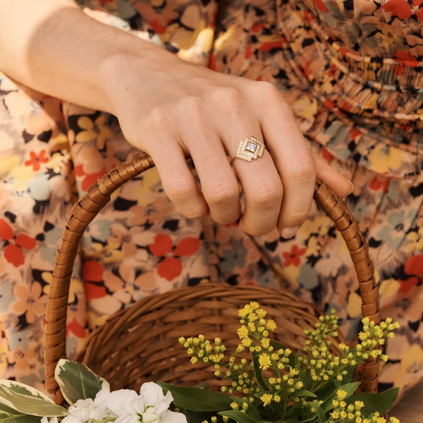Ginger Ring 6–Full Diamond Rose Gold