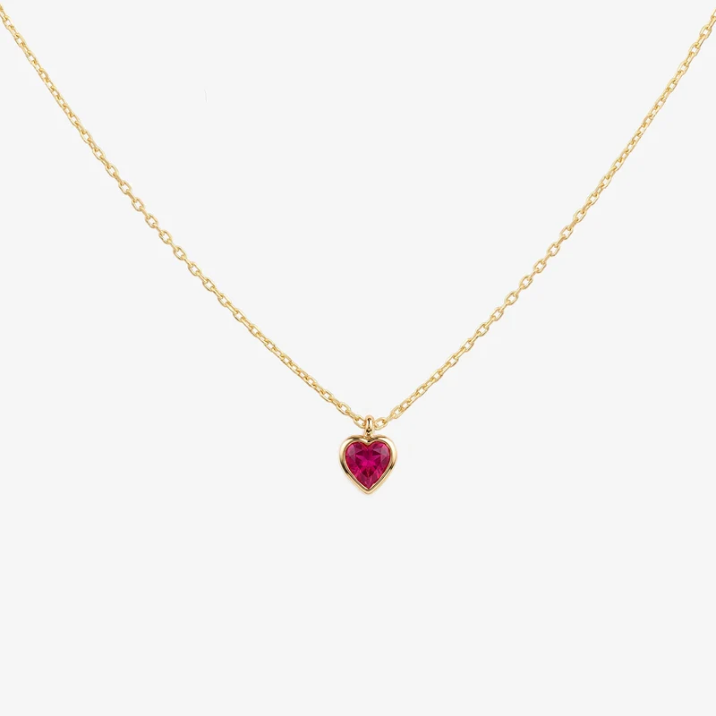 Maxi Coeur Necklace Red