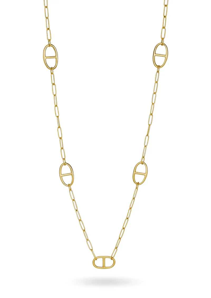 Collier Sautoir Maille Marine