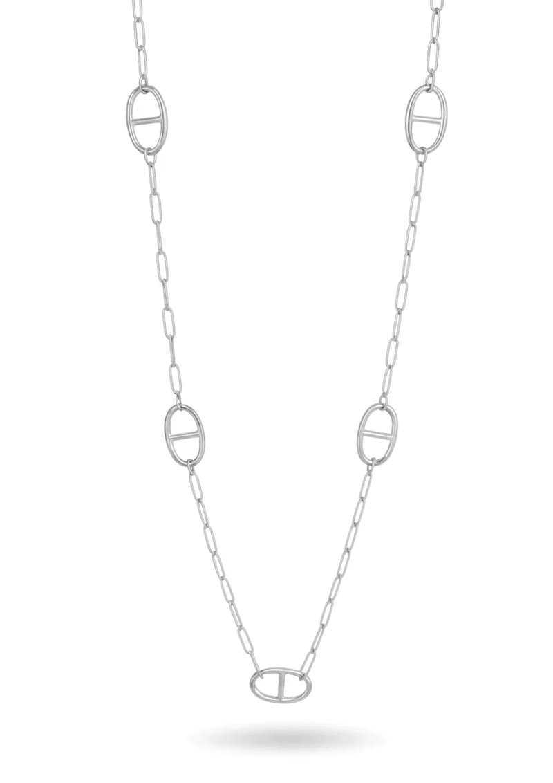 Collier Sautoir Maille Marine