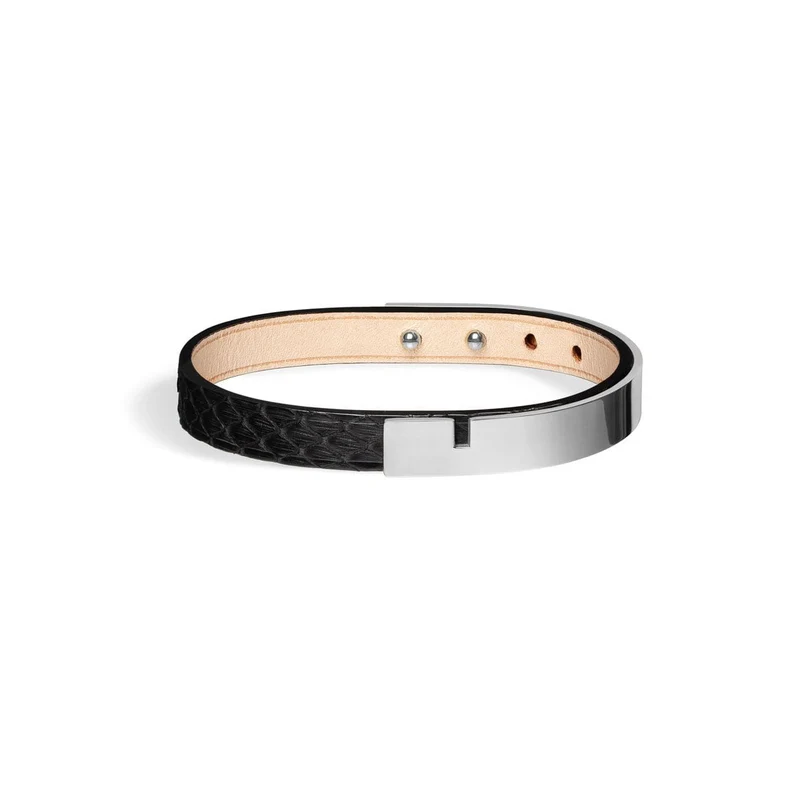 Bracelet homme argent & python | U'TURN.9