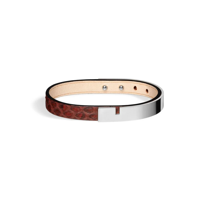 Bracelet homme argent & python | U'TURN.9