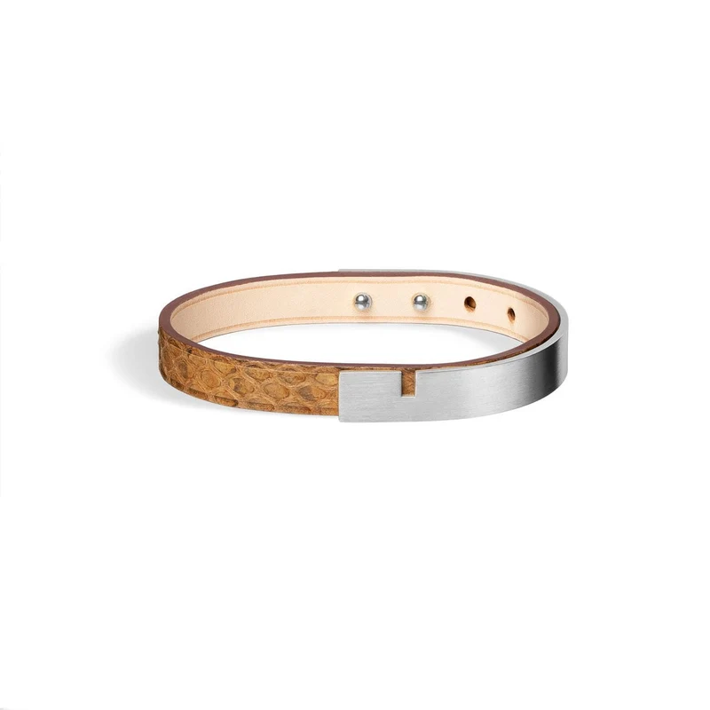 Bracelet homme argent & python | U'TURN.9
