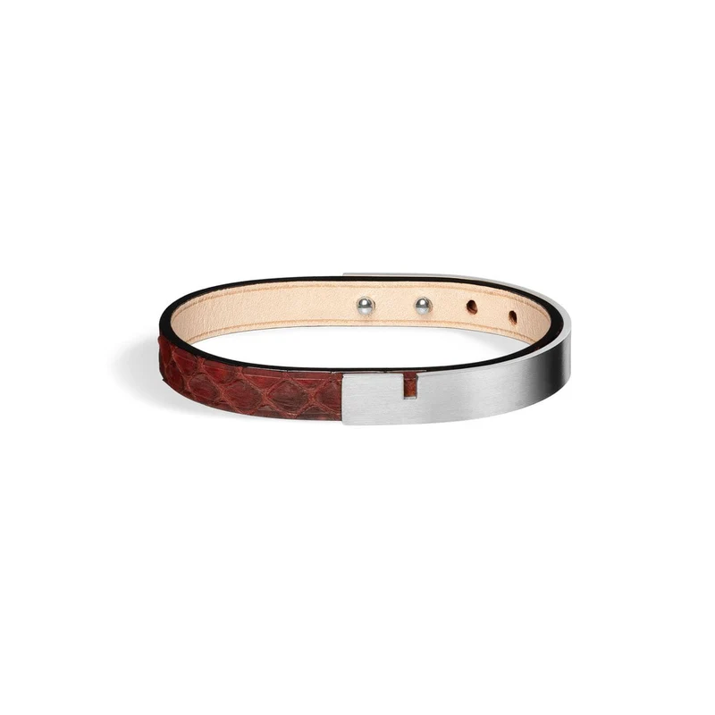 Bracelet homme argent & python | U'TURN.9