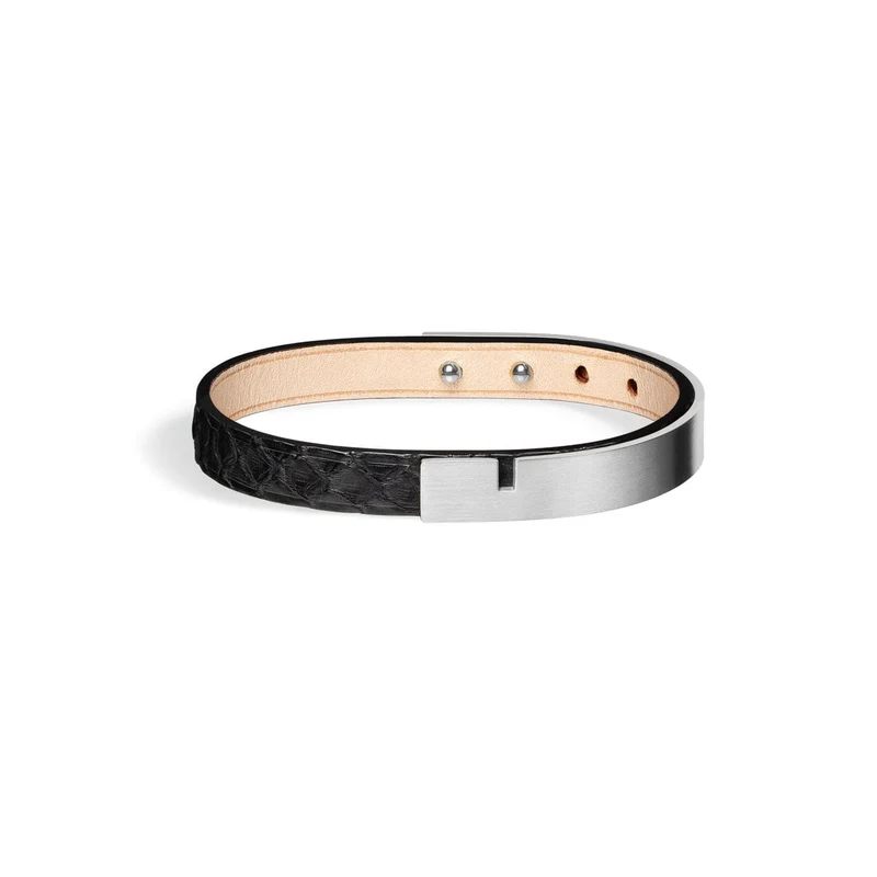 Bracelet homme argent & python | U'TURN.9