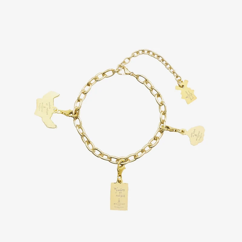 BRACELET 3 CHARMS TAROTS & POESIE