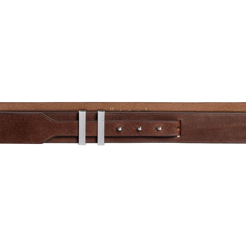 Ceinture homme cuir marron foulonné | SPARTIATE.34