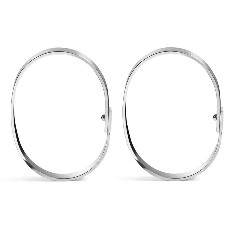 Duo jonc argent mat & poli | SATURNE.5