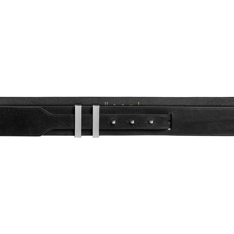 Ceinture homme cuir noir foulonné | SPARTIATE.34