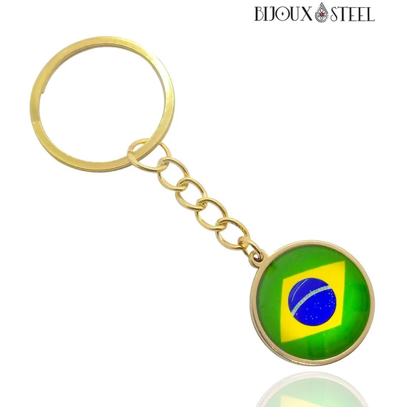 Porte-clés drapeau du Brésil
