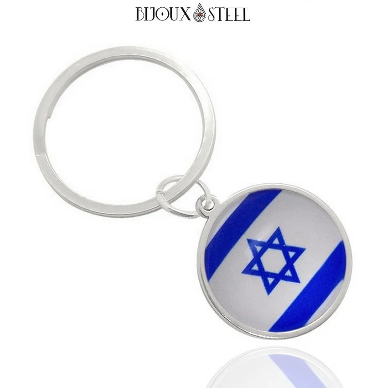 Porte-clés drapeau d'Israël