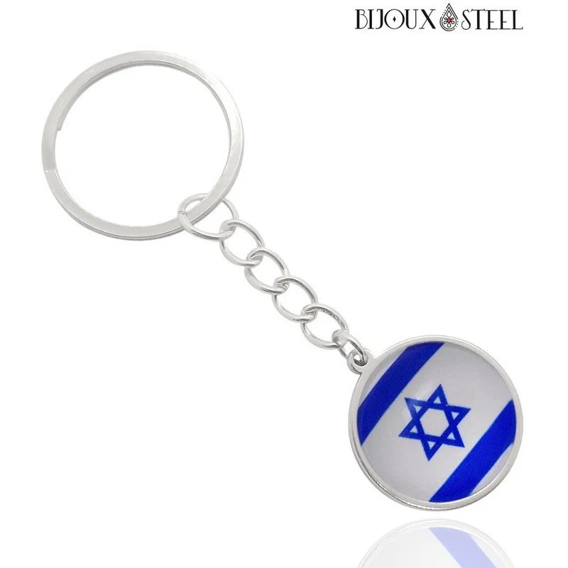 Porte-clés drapeau d'Israël