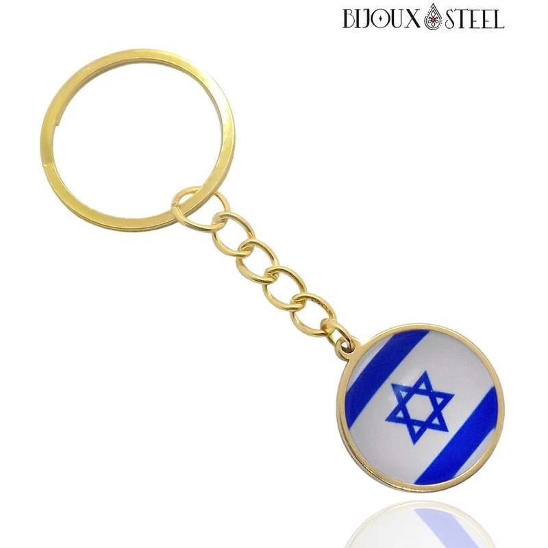 Porte-clés drapeau d'Israël