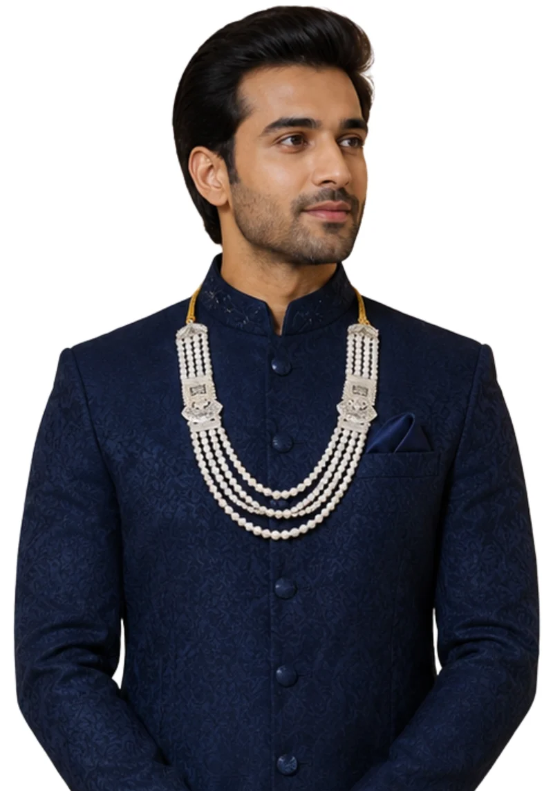 Mala Homme Kiran – Perles Ivoire & Ornements Dorés