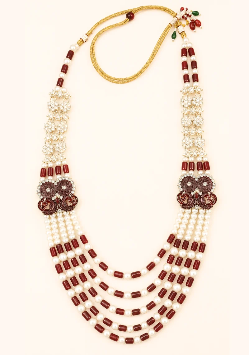 Mala Homme Jahangir – Perles Ivoire & Bordeaux