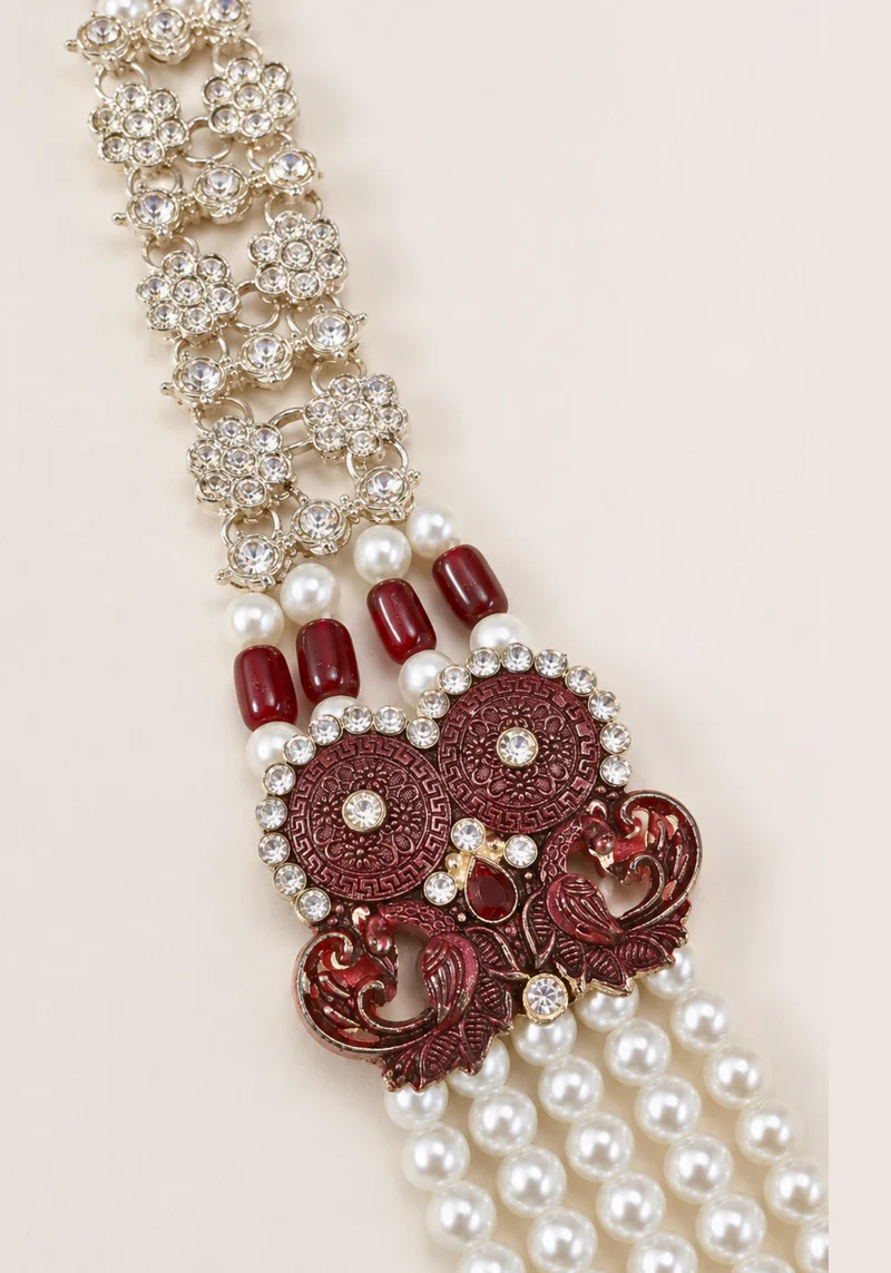 Mala Homme Jahangir – Perles Ivoire & Bordeaux
