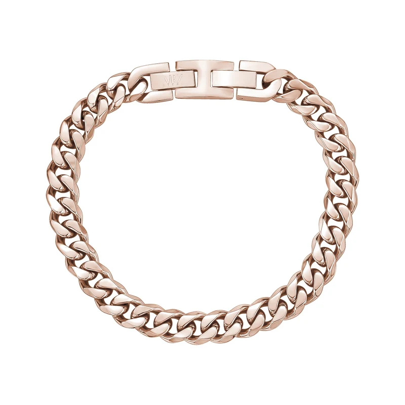 8mm Rose Gold Cuban Link Bracelet