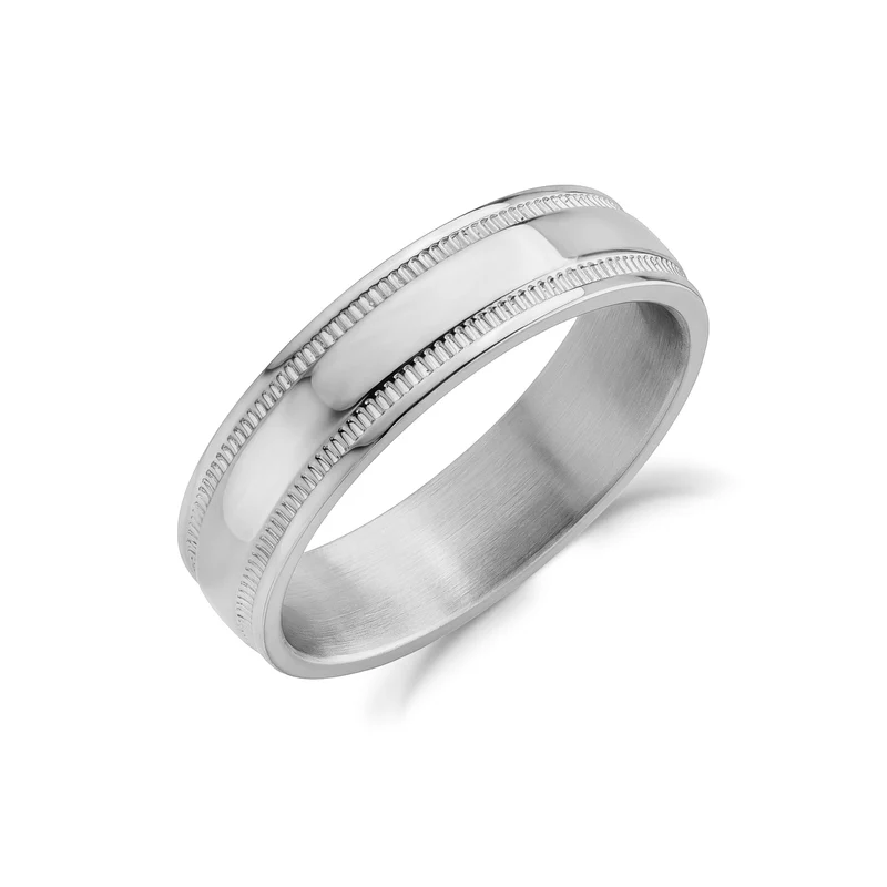 6mm Classic Milgrain Wedding Ring