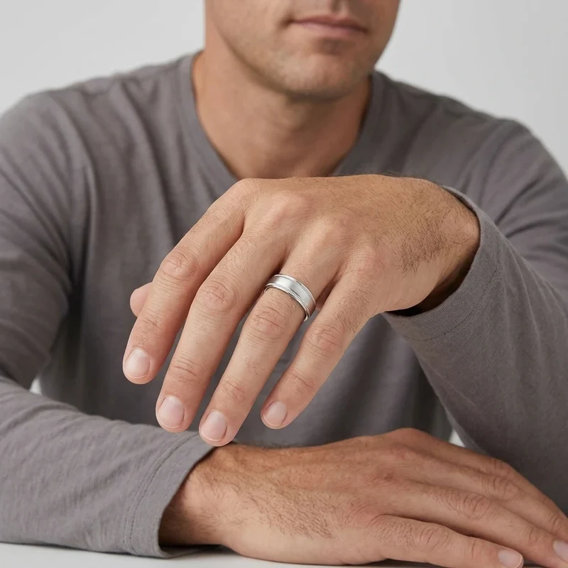 6mm Classic Milgrain Wedding Ring