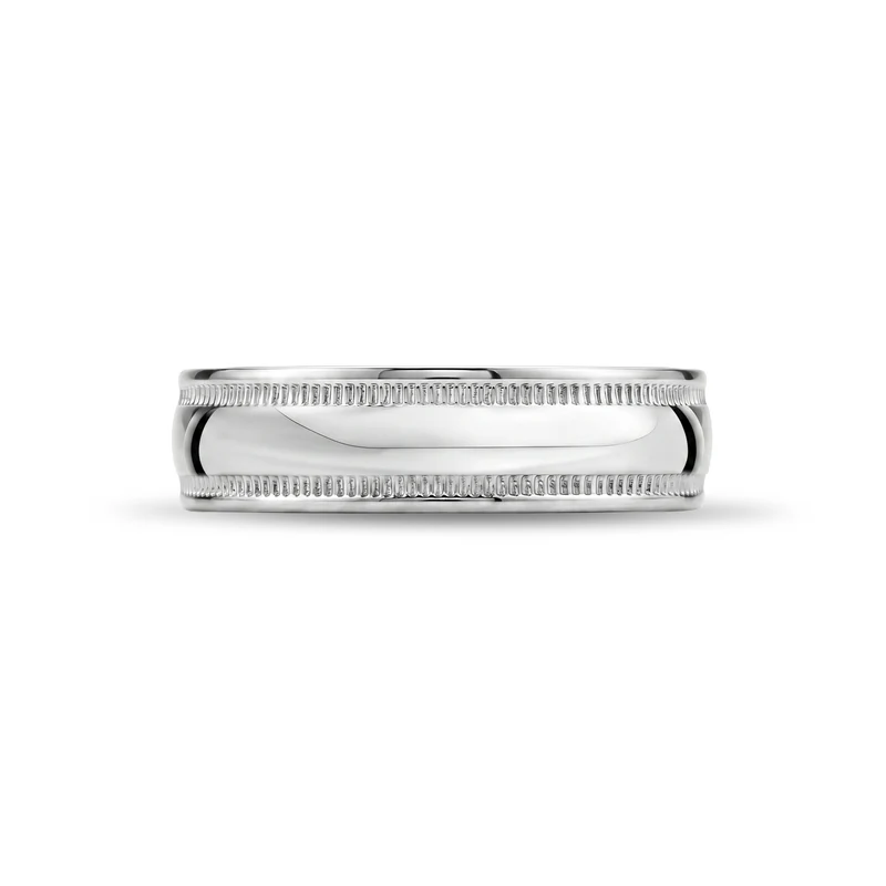 6mm Classic Milgrain Wedding Ring