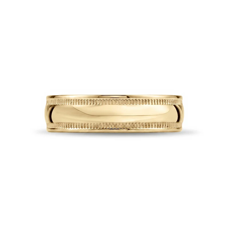 6mm Classic Milgrain Wedding Ring