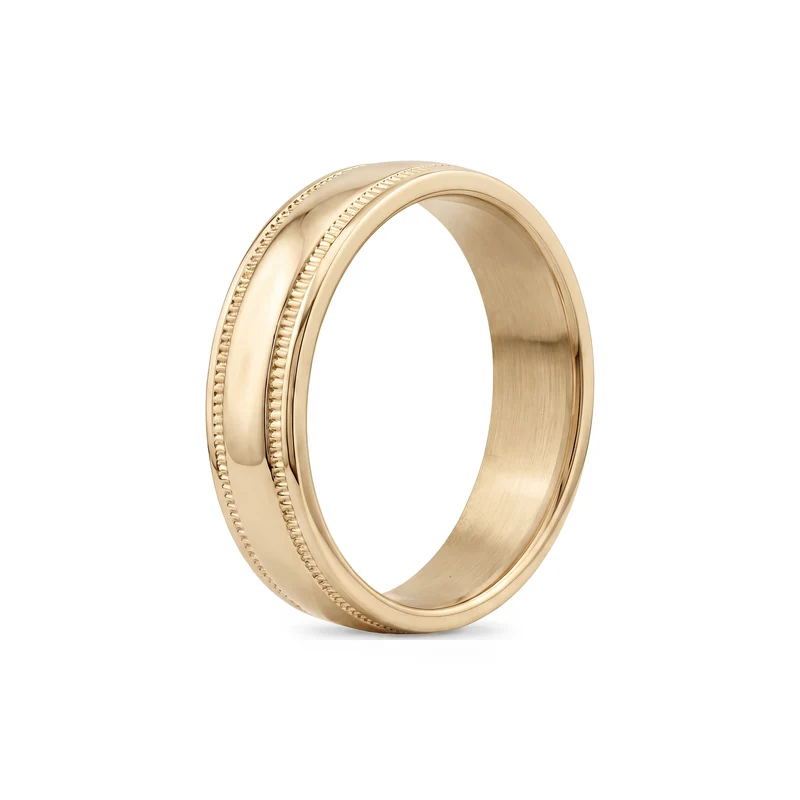 6mm Classic Milgrain Wedding Ring