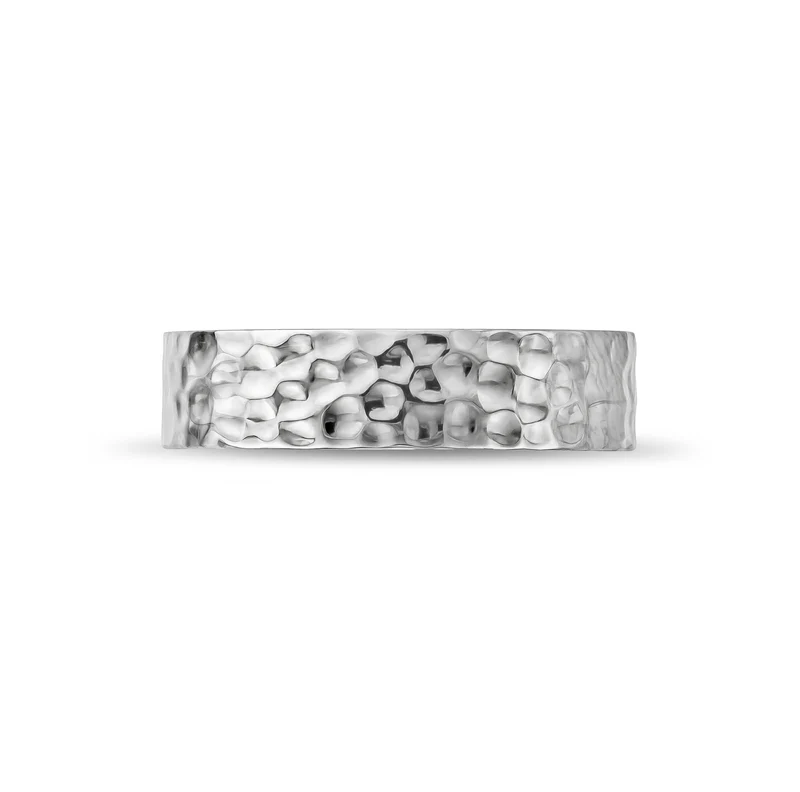 6mm Hammered Wedding Band