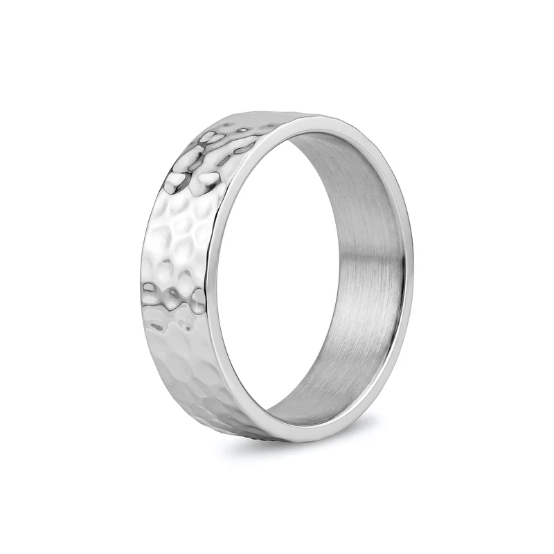 6mm Hammered Wedding Band