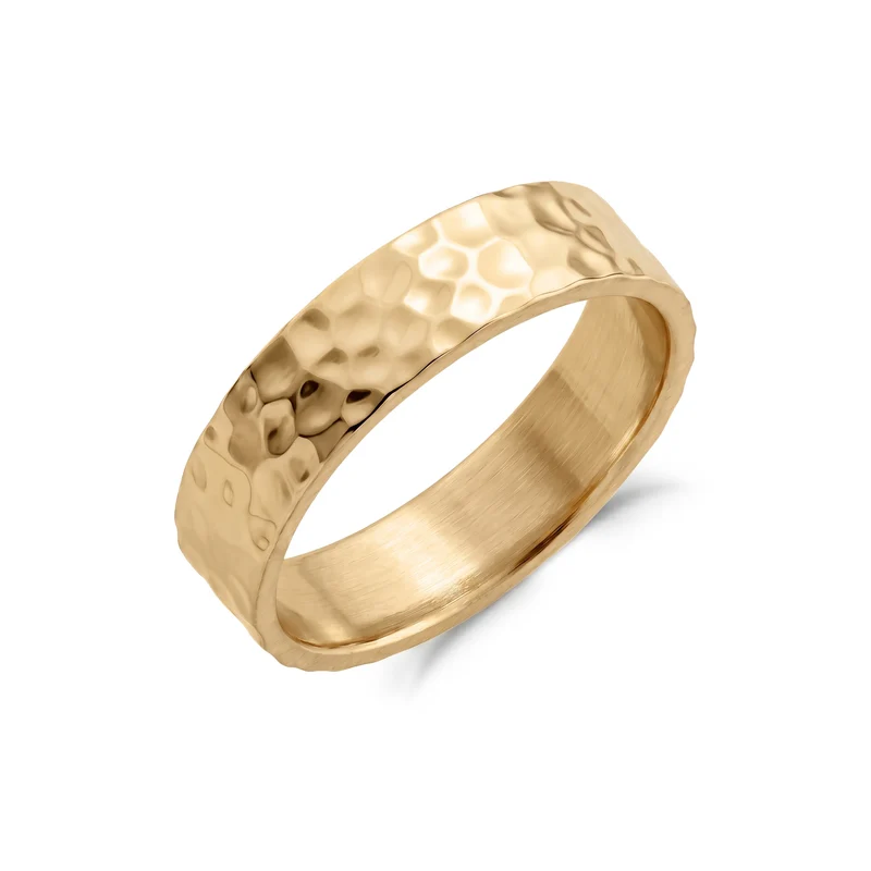 6mm Hammered Wedding Band