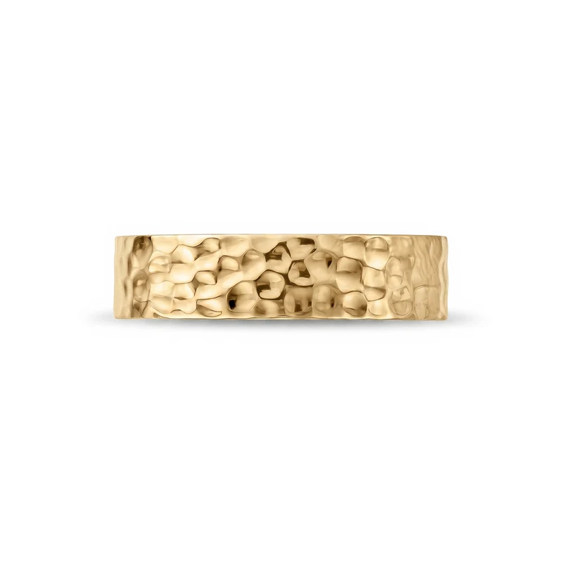 6mm Hammered Wedding Band