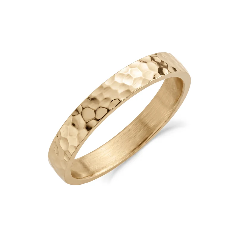 4mm Hammered Wedding Band