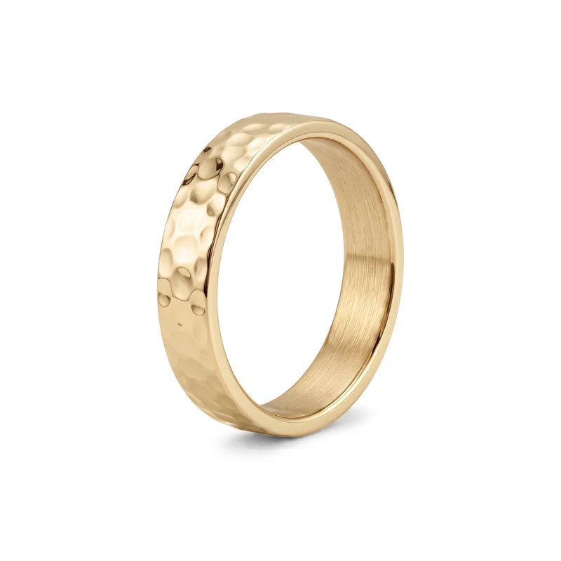 4mm Hammered Wedding Band