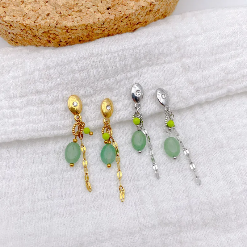 Boucles d’oreilles FLORELLE acier