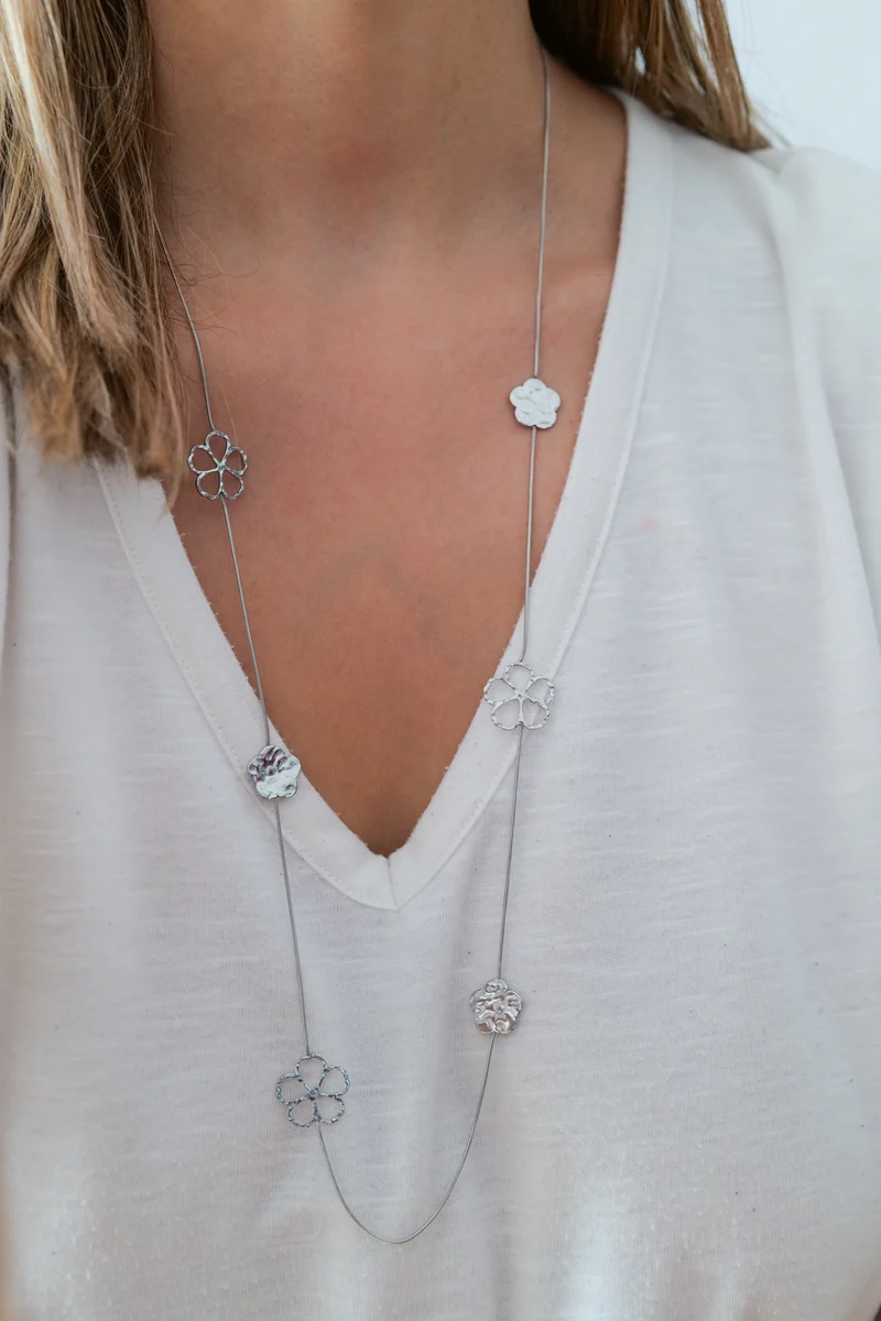 Collier sautoir ROSANE acier