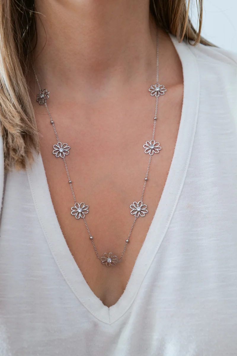 Collier sautoir POMELINE acier