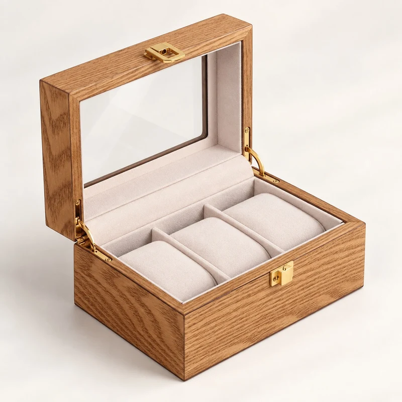 Boîte 3 montres bois précieux