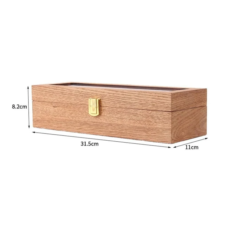 Boîte de rangement montres – Noyer 6 emplacements