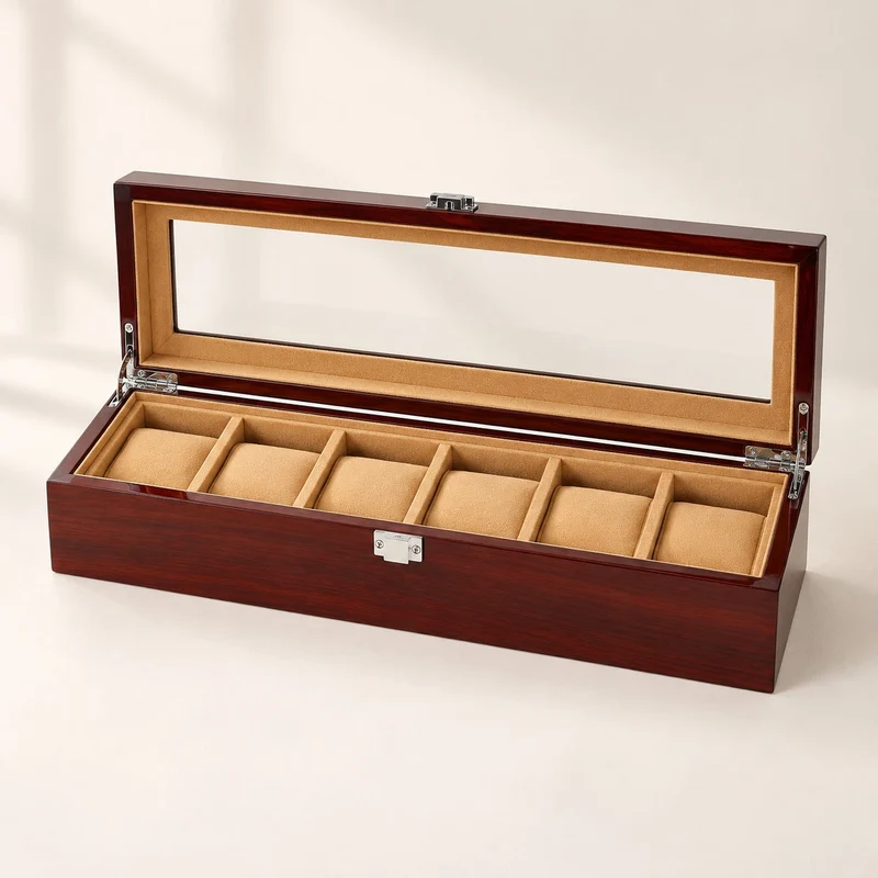 Coffret rangement montres bois – 3, 6, 8 ou 18 emplacements