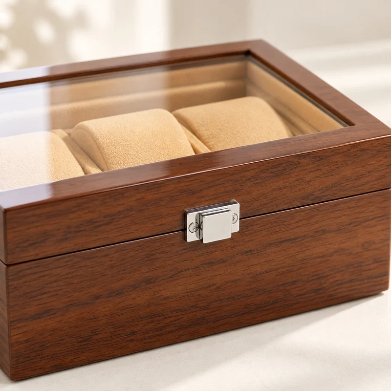Coffret rangement montres bois – 3, 6, 8 ou 18 emplacements