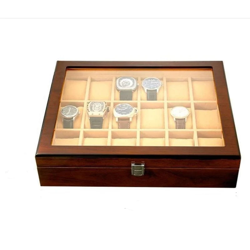 Coffret rangement montres bois – 3, 6, 8 ou 18 emplacements
