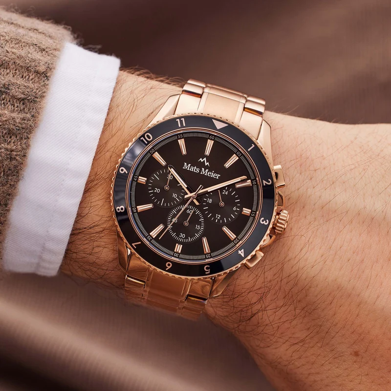 Mats Meier Ponte Dei Salti Hommes Montre Or rose MM00510