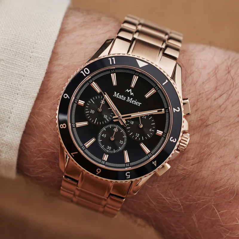Mats Meier Ponte Dei Salti Hommes Montre Or rose MM00510