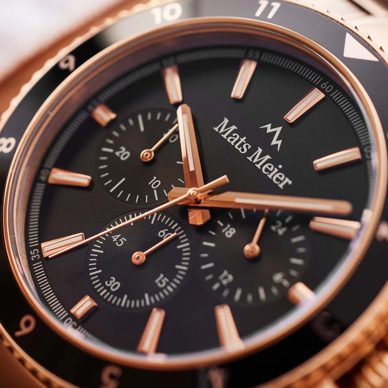 Mats Meier Ponte Dei Salti Hommes Montre Or rose MM00510