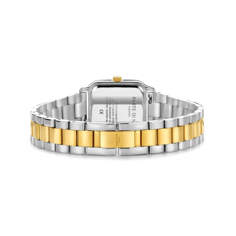Parte di Me Orologio rectangular ladies watch silver and gold coloured PDM09038