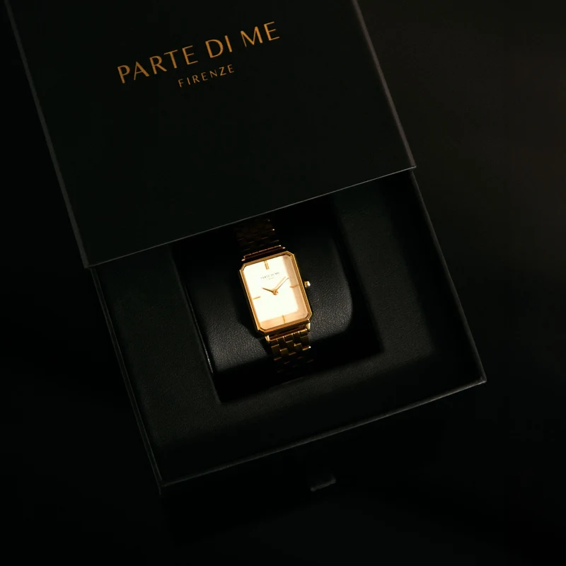 Parte di Me Orologio rectangular ladies watch silver and gold coloured PDM09038