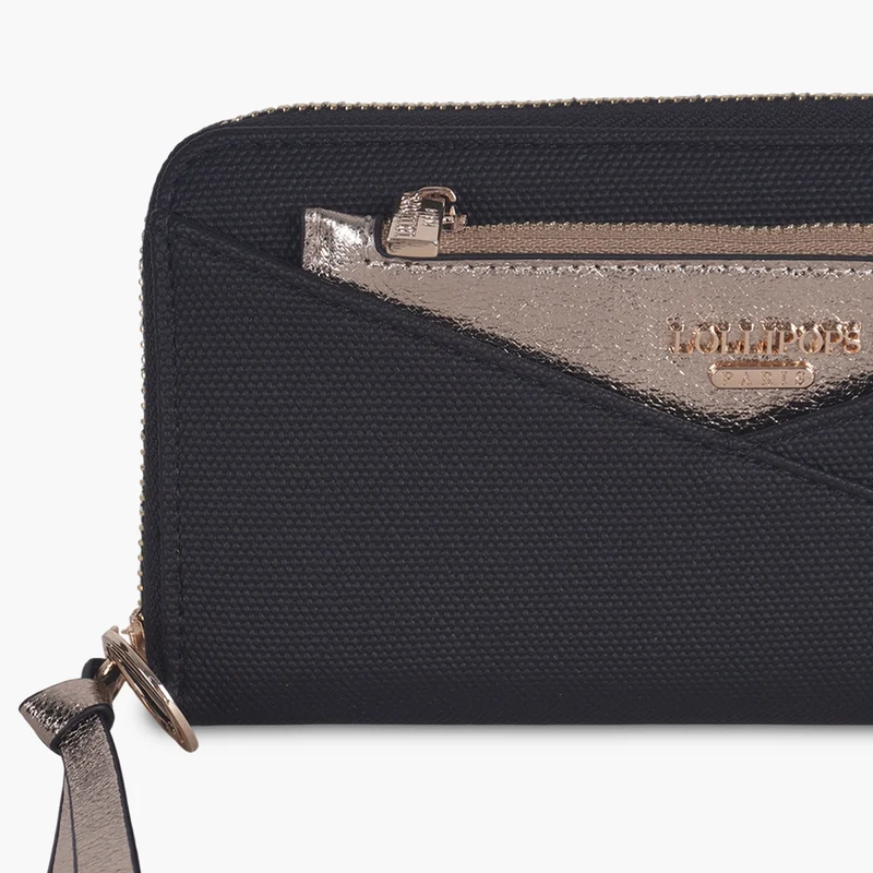 Grand portefeuille noir Tamelia