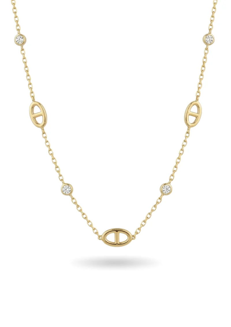 Collier Maille Marine et Diamants