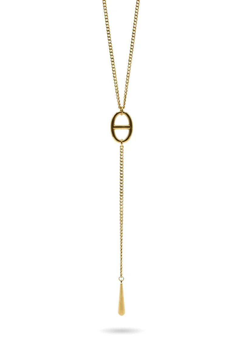 Collier Y Maille Marine Élégant